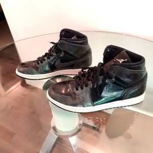 Air Jordan Mid Pewter and Black